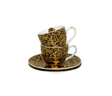 Bögre, csésze Klimt porcelán kávés csésze aljjal két személyes 110 ml Életfa