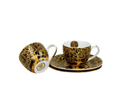 Bögre, csésze Klimt porcelán kávés csésze aljjal két személyes 110 ml Életfa