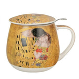 Klimt porcelán öblös bögre fémszűrővel – 430 ml – The Kiss