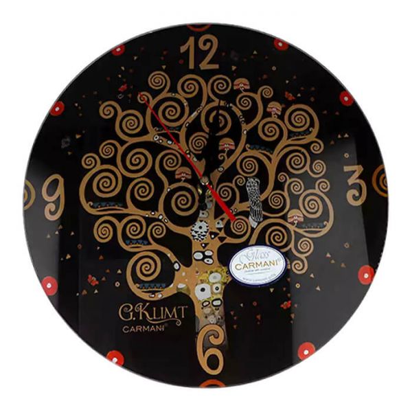Klimt üveg falióra - Életfa - 30 cm
