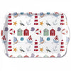 Konyhai műanyag kistálca 13x21 cm tengeri mintás Nautical items