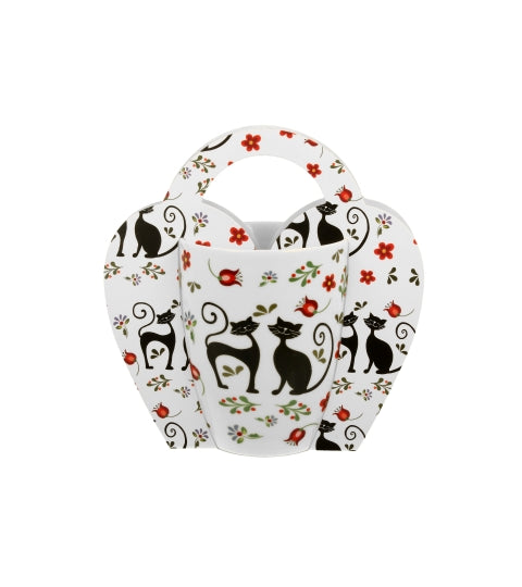 Cicás porcelán bögre 350 ml dísztasakkal