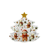 Karácsonyi porcelán bögre mézeskalács macis fenyőfa díszcsomagolásban 400 ml