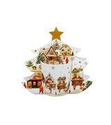 Karácsonyi porcelán bögre fenyőfa díszcsomagolásban 400 ml Christmas Village