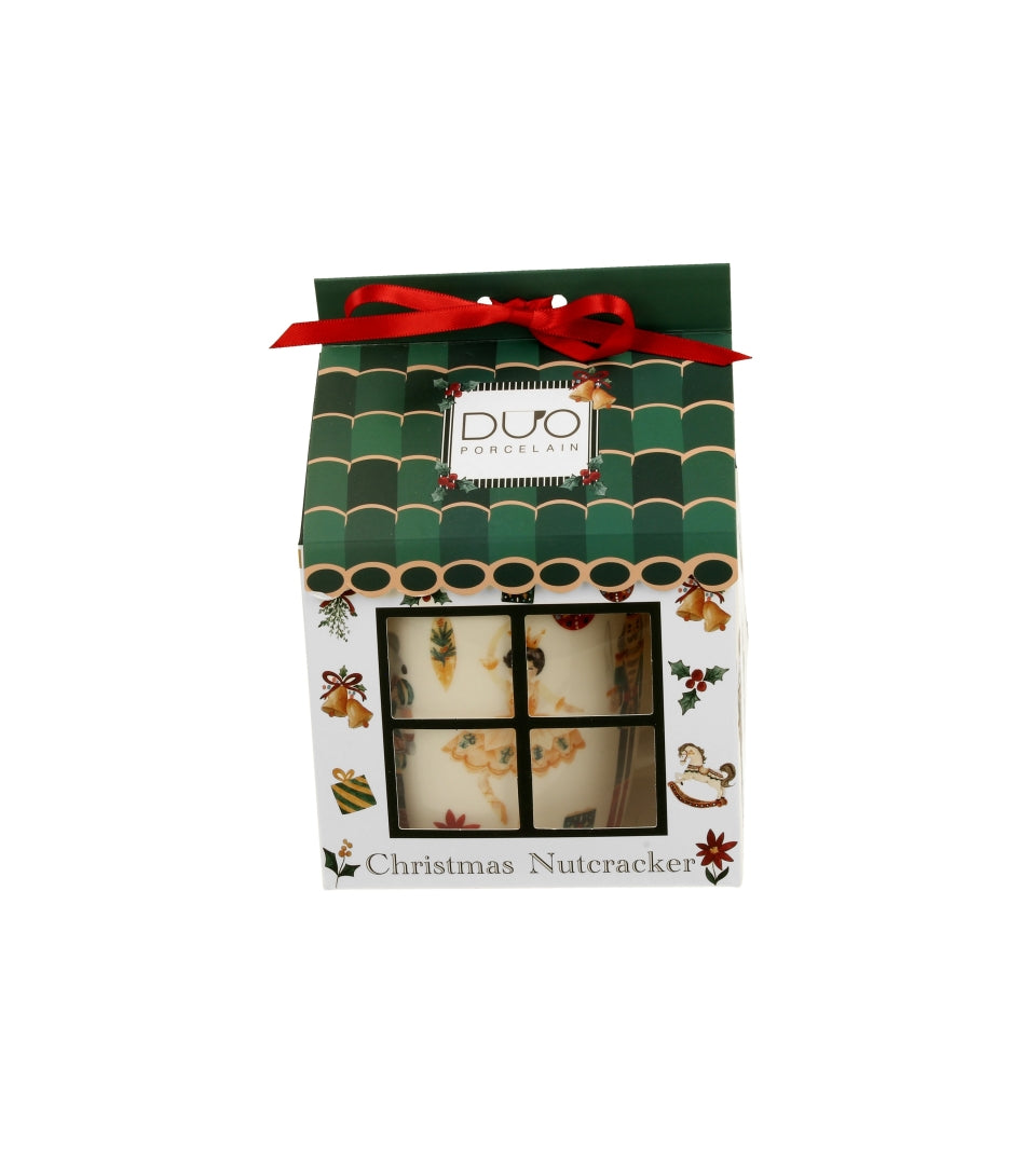 Karácsonyi diótörő Porcelán bögre 400 ml házikó díszcsomagolásban Christmas Nutcracker