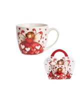 Valentin napi porcelán bögre papír dísztasakkal Angyal 460 ml