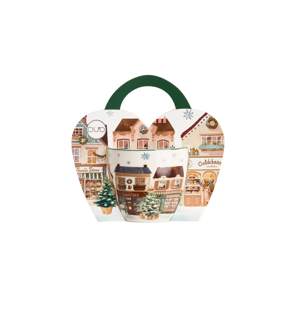 Karácsonyi Porcelán bögre 460 ml díszcsomagolásban Christmas City 2