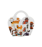 Cicás porcelán bögre 460 ml dísztasakkal Stylish Cats