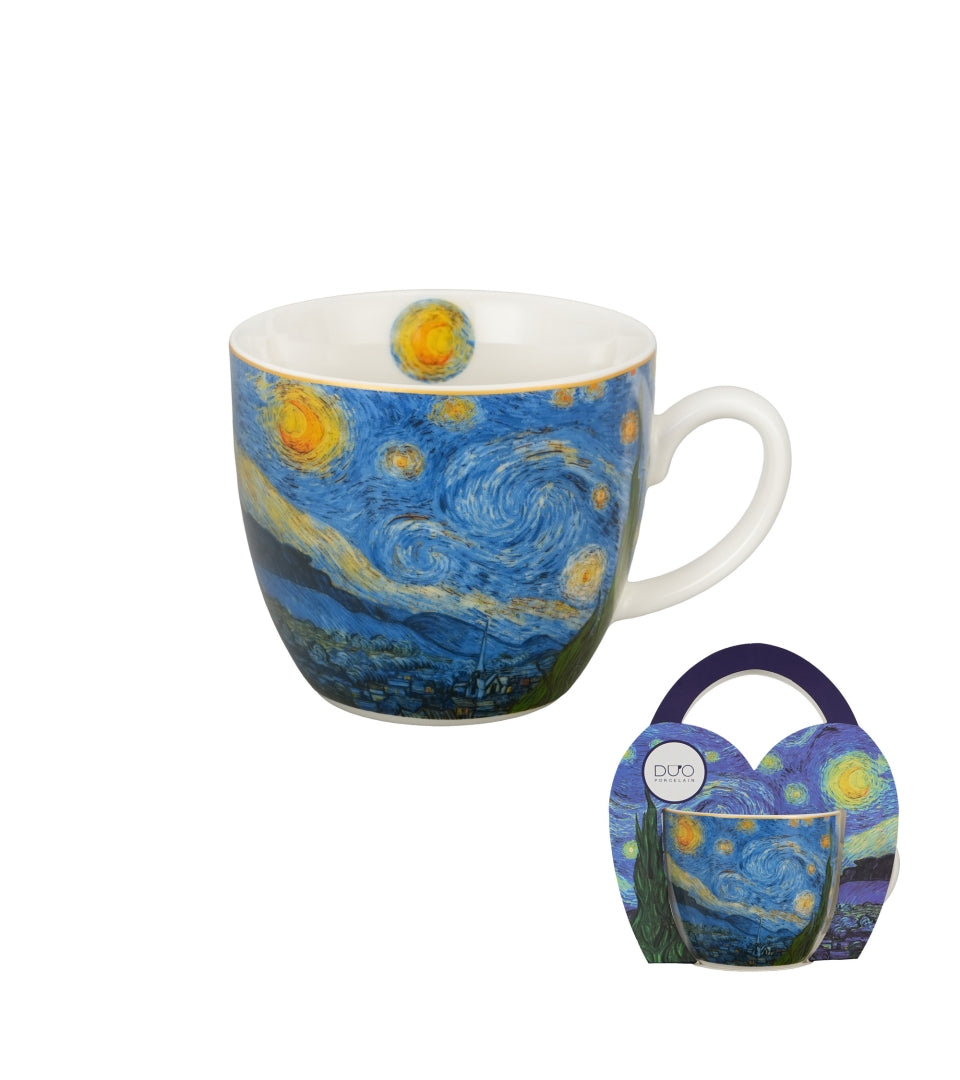 Porcelán bögre 460 ml dísztasakkal Van Gogh Csillagos éj