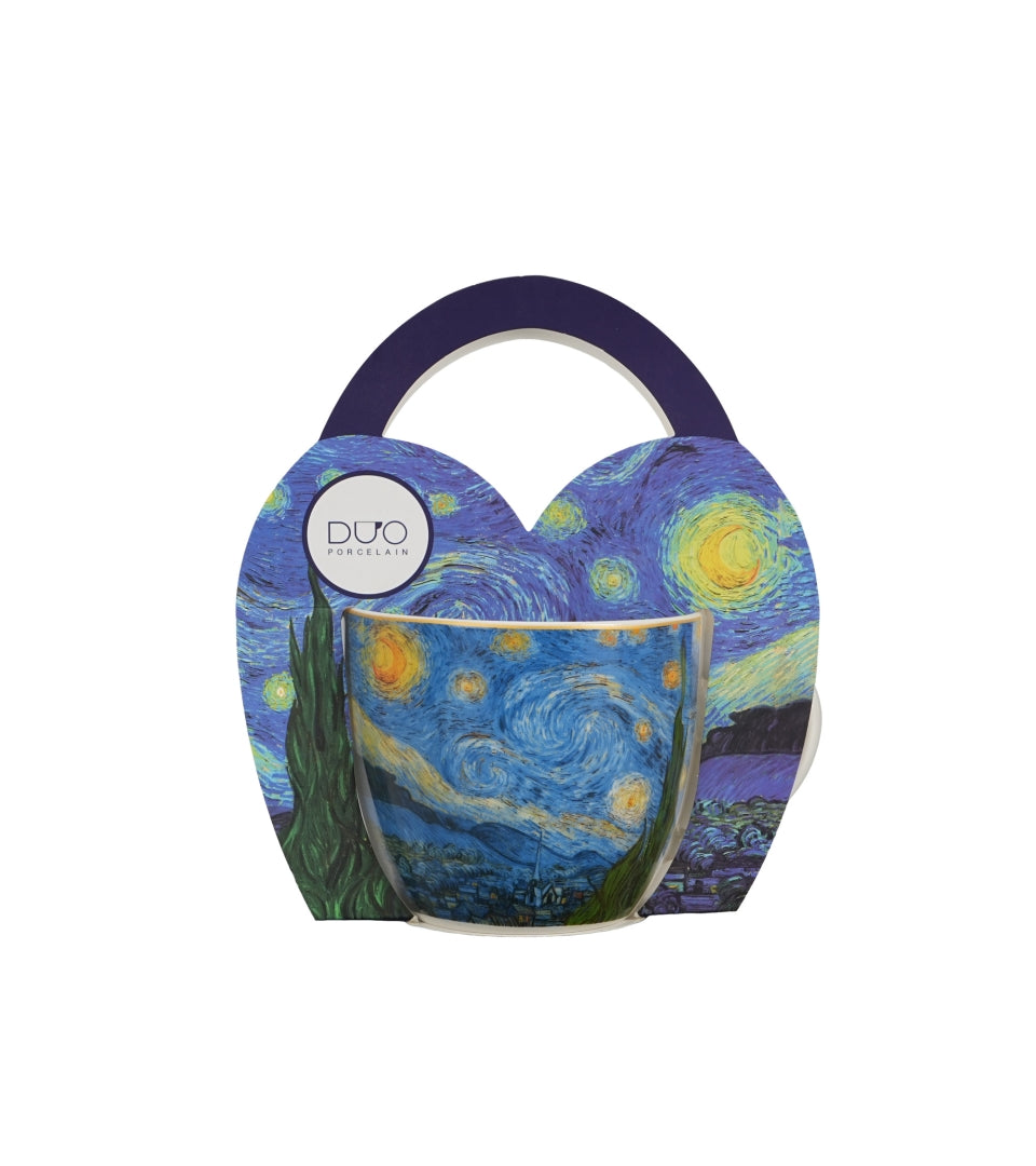 Porcelán bögre 460 ml dísztasakkal Van Gogh Csillagos éj