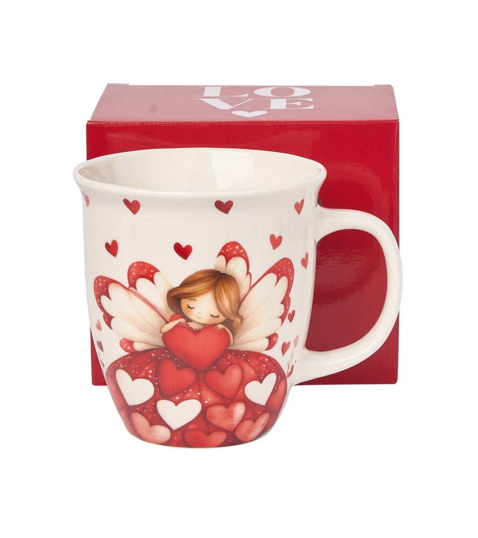 Valentin napi porcelán bögre díszdobozban Angyal 650 ml