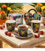 Porcelán bögre 650 ml díszdobozban elefánt minta