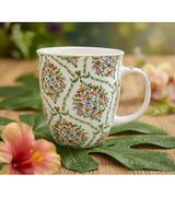 Porcelán bögre virág mintás 650 ml díszdobozban