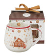 Karácsonyi Porcelán bögre 430 ml díszdobozban Gingerbread House
