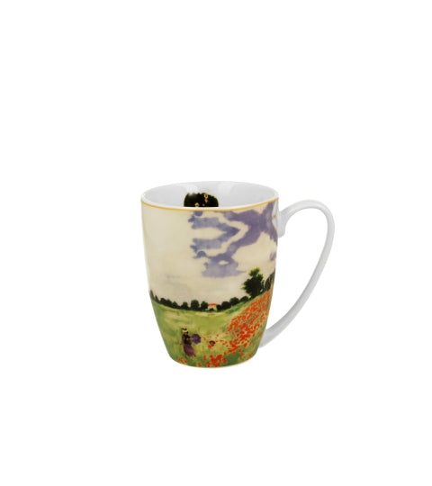 Porcelán bögre 360ml dobozban Monet Pipacsmező
