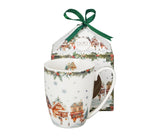 Karácsonyi porcelán bögre 360 ml díszcsomagolásban Christmas Village