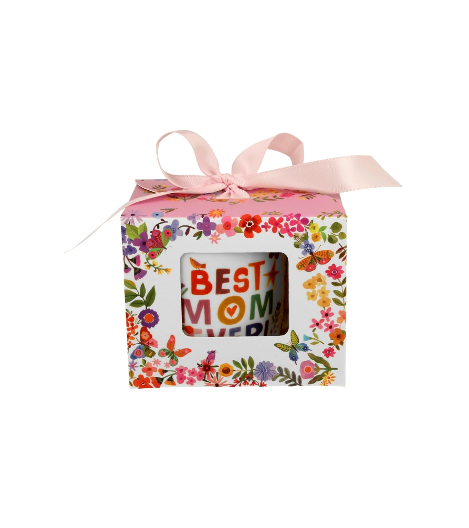 Ajándék Porcelán bögre 400 ml papír díszcsomagolásban Best Mom