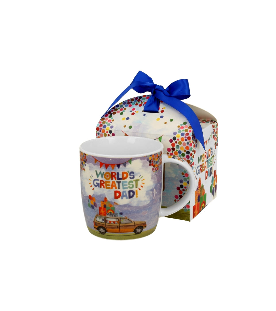 Ajándék Porcelán bögre 400 ml papír díszcsomagolásban apukáknak