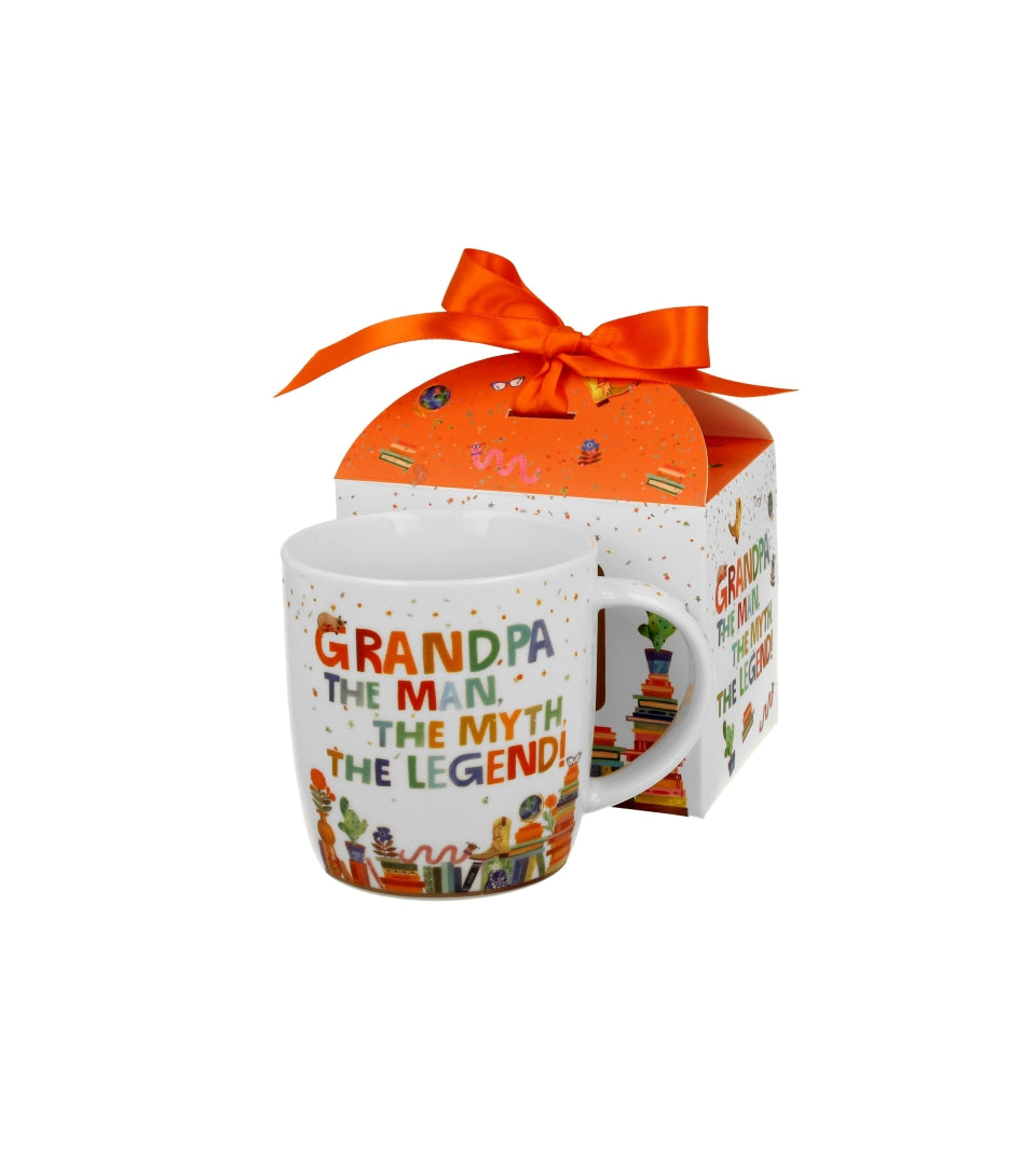 Ajándék Porcelán bögre 400 ml papír díszcsomagolásban nagypapáknak