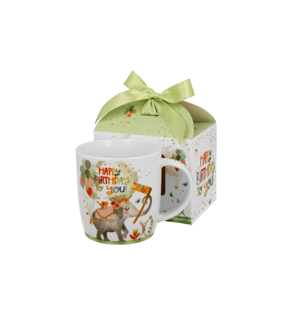 Porcelán bögre 400 ml papír díszcsomagolásban születésnapra