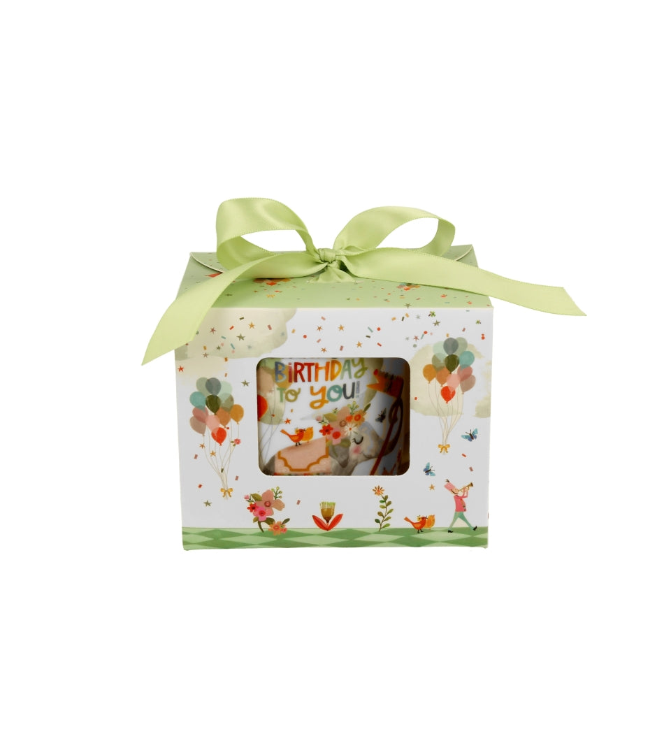 Porcelán bögre 400 ml papír díszcsomagolásban születésnapra
