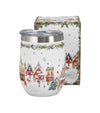 Karácsonyi Rozsdamentes acél hőtartó termosz pohár duplafalú 330 ml Christmas Village