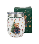 Karácsonyi Rozsdamentes acél hőtartó termosz pohár 330 ml Teddy Noel