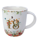 Porcelán bögre 400 ml papír díszcsomagolásban 18. születésnapra