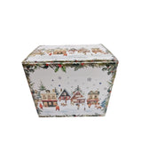 Karácsonyi porcelán nagy jumbo bögre díszdobozban Christmas Village 1000 ml