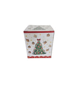 Karácsonyi fenyőfás porcelán bögre fém szűrővel díszdobozban Christmas Tree 3