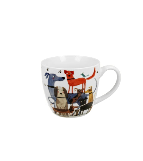 Bögre, csésze Kutyás porcelán bögre 460 ml díszcsomagolásban Dog walk