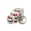 Bögre, csésze Kutyás porcelán bögre fém szűrővel díszdobozban Long Dogs