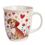 Kutyás porcelán bögre LOVE díszdobozban - nagyméretű - 650 ml