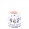 Levendula virágos átvilágítós gyertya kicsi Lovely lavender white