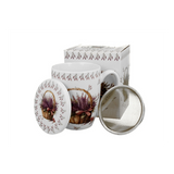 Bögre Levendula virágos porcelán teás bögre szűrővel díszdobozban Lavender