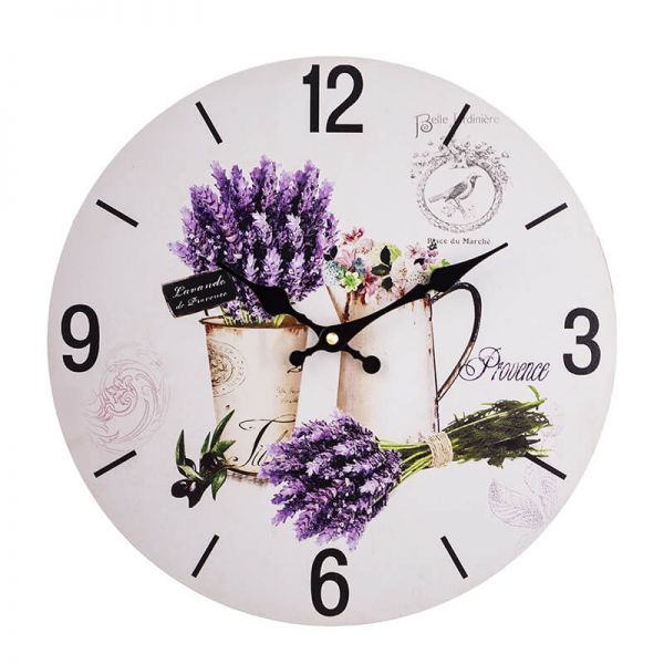 Levendulás falióra Provence 34 cm