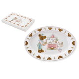 Porcelán kínáló tálca ovális 35x23,5 cm macis Sweet Bear díszdobozban