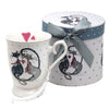 Szerelmes macskás porcelán bögre díszdobozban - 330 ml