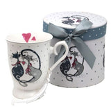 Szerelmes macskás porcelán bögre díszdobozban - 330 ml