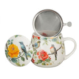 Madaras porcelán öblös bögre fémszűrővel – 430 ml