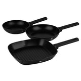 Matt fekete indukciós 3 részes serpenyő szett Berlinger Haus Matte Black