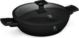 Matt fekete indukciós tapadásmentes alacsony lábas fedővel 4,2 L Berlinger Haus Matte Black