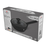 Matt fekete indukciós tapadásmentes mély serpenyő fedővel 24 cm Berlinger Haus Matte Black