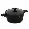Matt fekete indukciós tapadásmentes nagy lábas 8 literes Berlinger Haus Matte Black