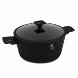Matt fekete indukciós tapadásmentes nagy lábas 8 literes Berlinger Haus Matte Black