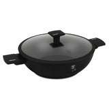 Matt fekete indukciós tapadásmentes Wok fedővel 30 cm Berlinger Haus Matte Black