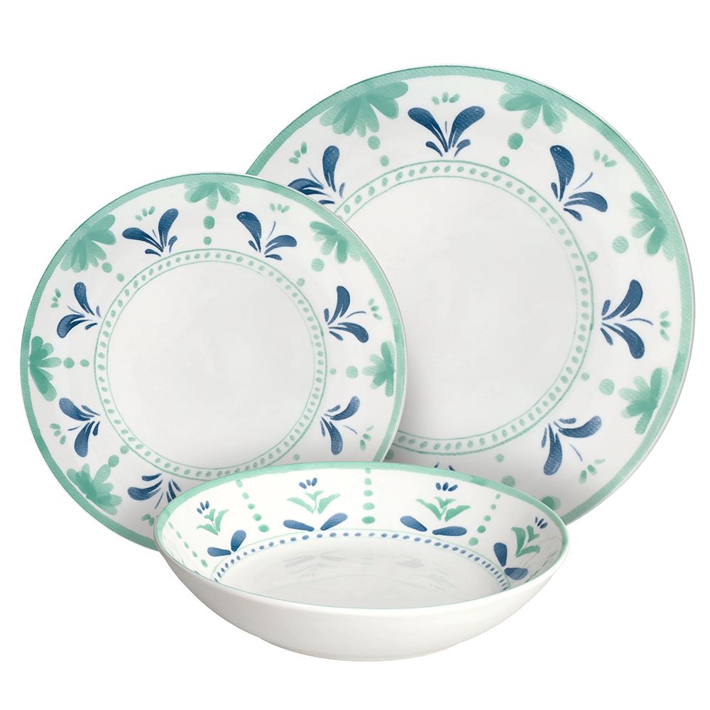 Tognana 18 részes mediterrám porcelán étkészlet Positano