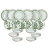 Tognana 18 részes porcelán étkészlet trópusi leél mintás