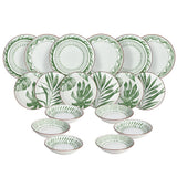 Tognana 18 részes porcelán étkészlet trópusi leél mintás