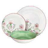 Tognana 18 részes virág mintás színes porcelán étkészlet Lolita